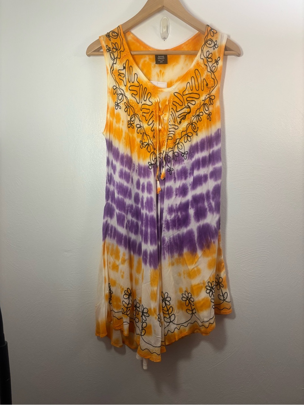 Seven Islands Sleeveless Tie-Dye Mini Dress/Swim Cover Up Size S/M